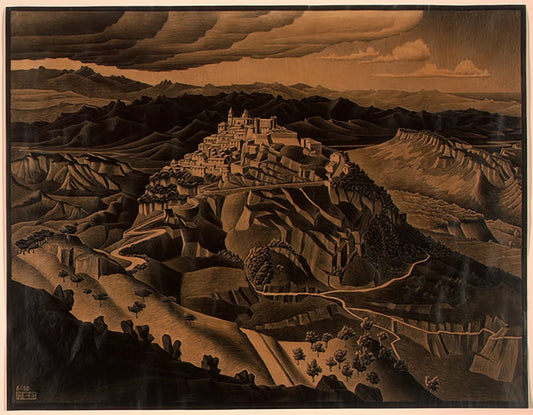 The MC Escher Museum: A Journey into the Mind of a Visual Genius - ITALIAN TOWN by MC Escher