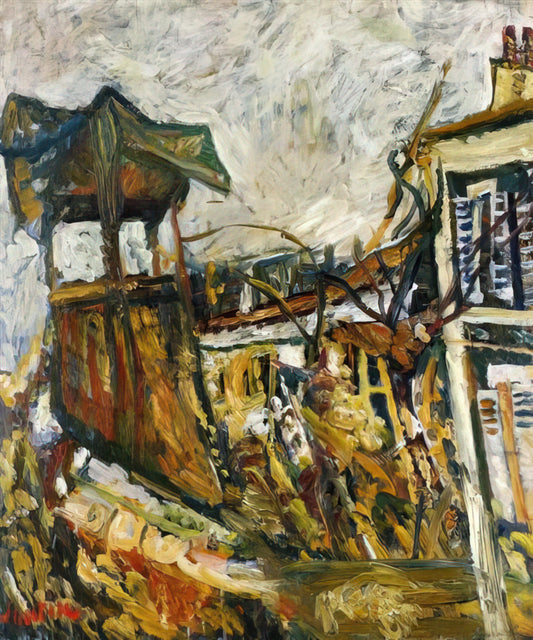 The Montparnasse Echo: Amedeo Modigliani, Chaim Soutine, and the Pursuit of Expressive Form - PARISIAN SUBURB by Chaim Soutine