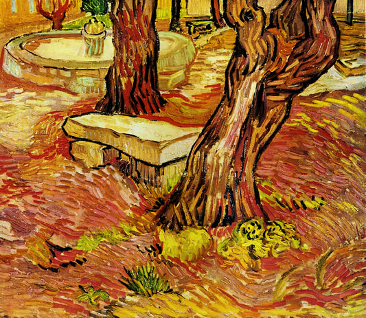 The Real Starry Night Painting: Van Gogh's Masterpiece Decoded - The Stone Bench in the Garden at Saint-Paul Hospital by Vincent van Gogh