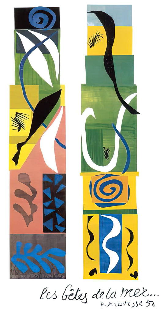 The Sculpture of Matisse Poster: A Collector's Guide to the Artist's Dimensional Legacy - THE BEASTS OF THE SEA 1950 by Henri Matisse