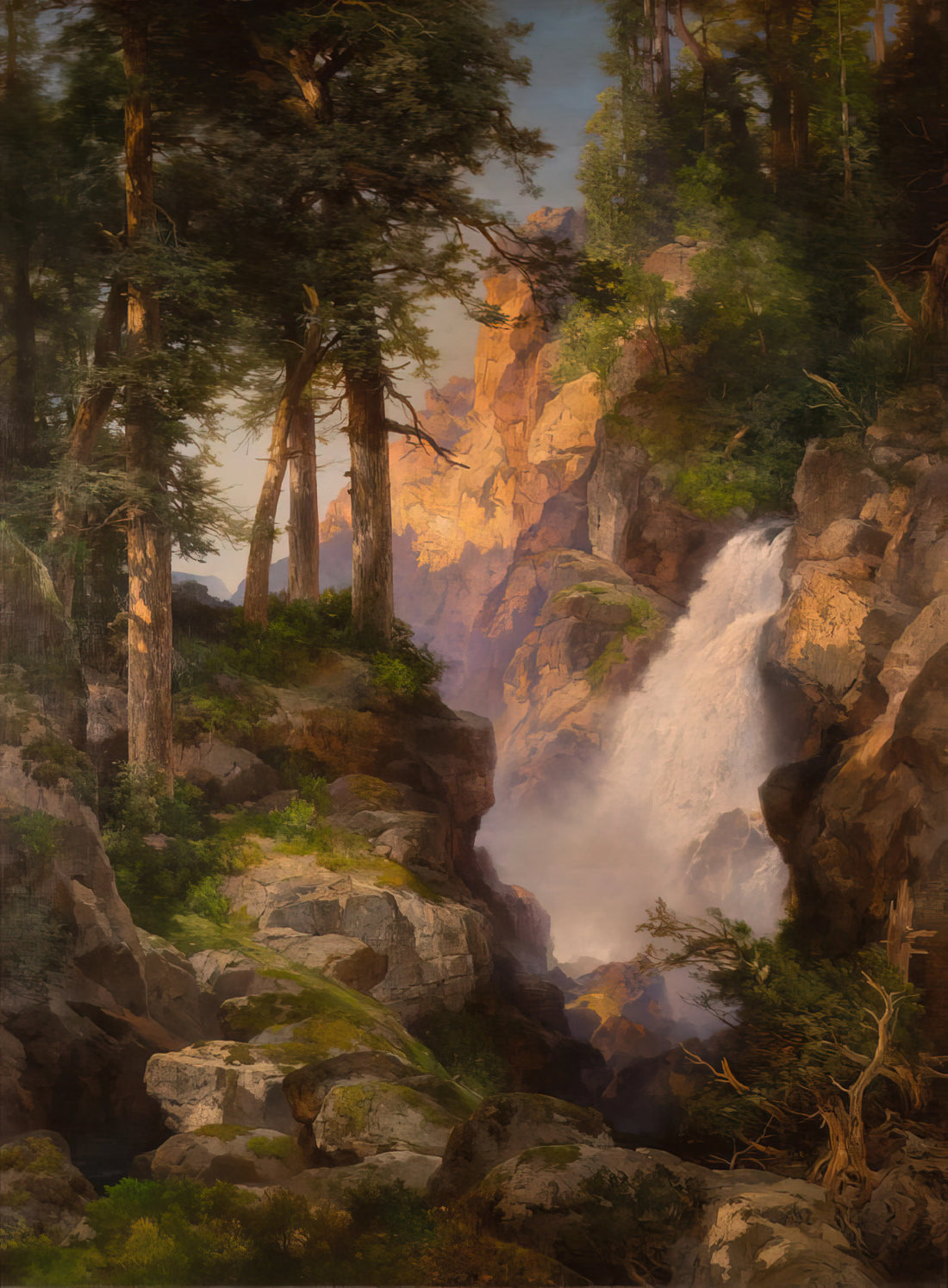 Thomas Moran Famous Paintings: The Hudson River School Master Who Defined American Landscape Art - Falls at Toltec Gorge by Thomas Moran