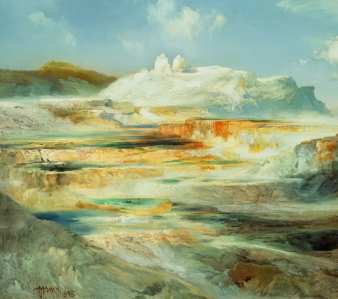 Thomas Moran Grand Canyon Print: The Masterpiece That Shaped American Wilderness Art - Jupiter Terrace Yellowstone by Thomas Moran