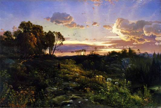 Thomas Moran's 1912 Painting: The Final Masterpiece of America's Landscape Visionary - Dusk Wings by Thomas Moran