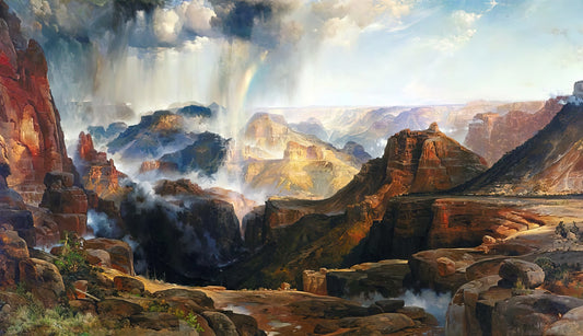 Thomas Moran's Grand Canyon Print: Capturing the Sublime in American Art - The Chasm of the Colorado by Thomas Moran