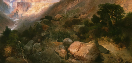 Thomas Moran's Masterpiece: Exploring The Grand Canyon of the Yellowstone - Golden Gate Yellowstone National Park by Thomas Moran