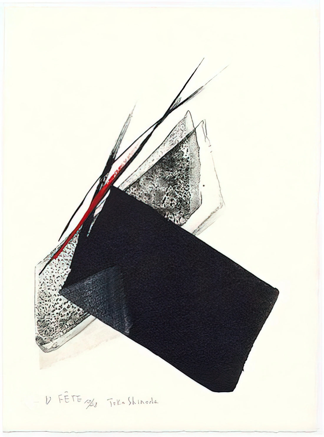 Toko Shinoda Prints: The Modern Mastery of Japanese Abstract Expressionism - Fête - 1997 by Toko Shinoda