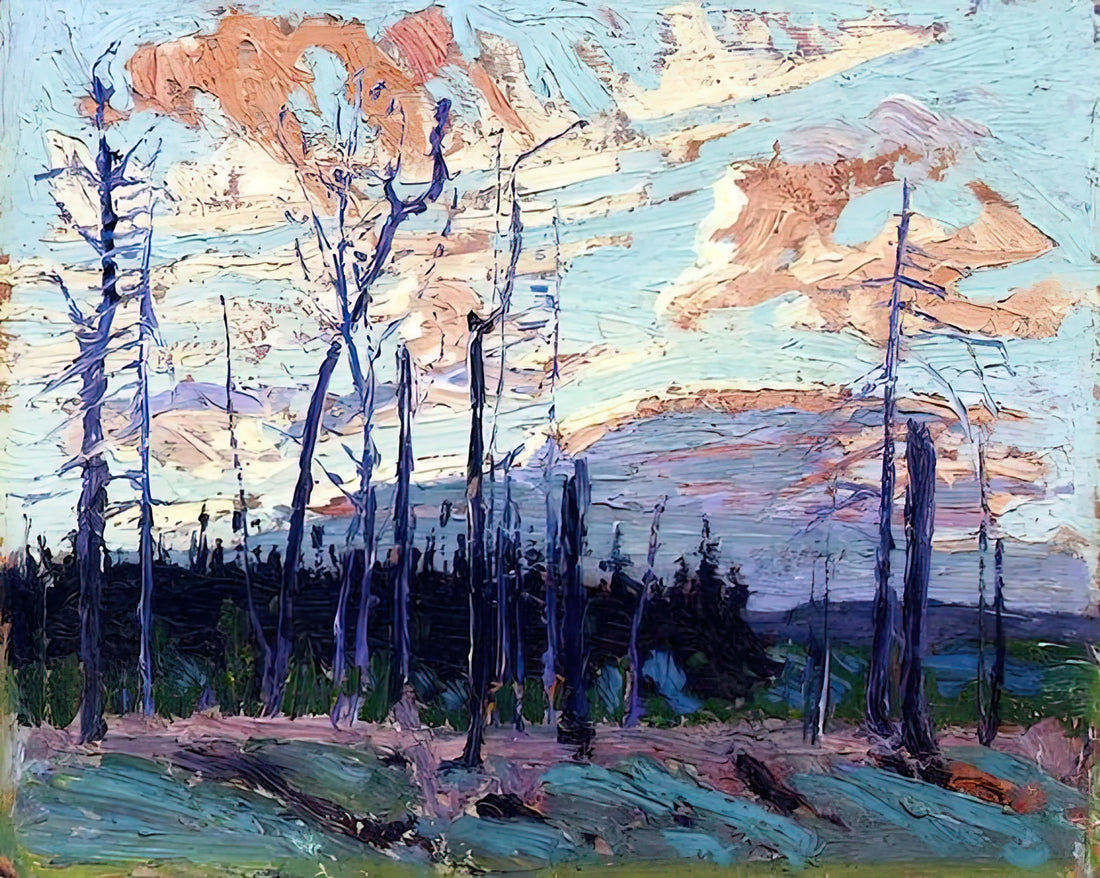 Tom Thomson Limited Edition Prints: A Collector's Guide to Canadian Art Legacy - BURNT LAND AT SUNSET 1915 by Tom Thomson