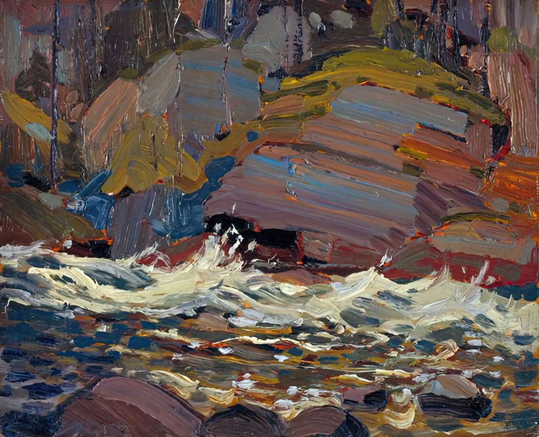Tom Thomson Northern River Print: A Masterpiece of Canadian Wilderness Art - SWIFT WATER 1916 by Tom Thomson