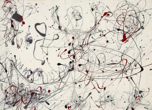 Unpacking the Essence of an Original Pollock: Authenticity, Technique, and Enduring Legacy - NUMBER 4 GRAY AND RED 1948 by Jackson Pollock