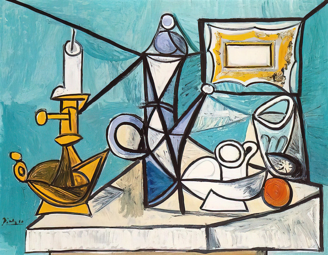 Unveiling the Unseen: Exploring Picasso Nature Paintings Throughout His Career - Still life with lamp - 1944 by Pablo Picasso