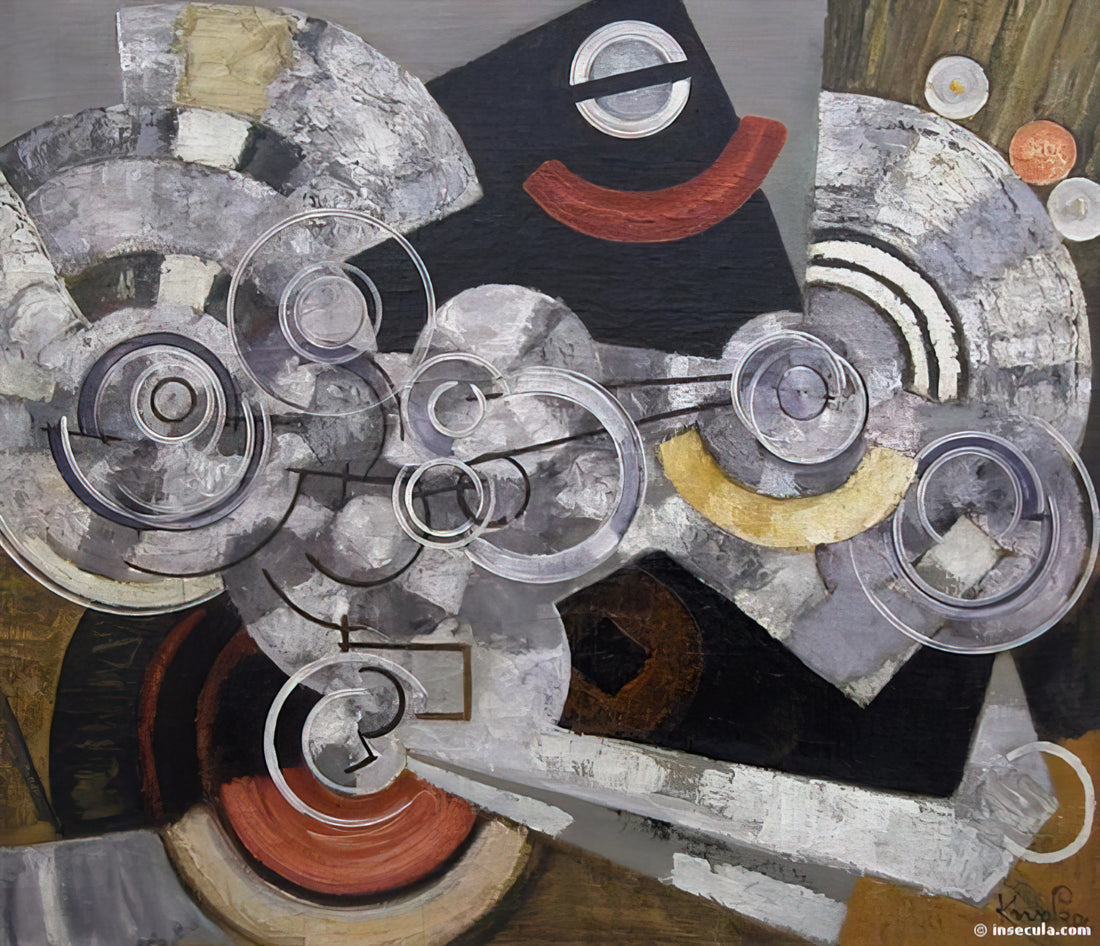 Unveiling the Visionary: Exploring František Kupka Paintings and Their Abstract Legacy - Fanny Machine - The machinery by Frantisek Kupka