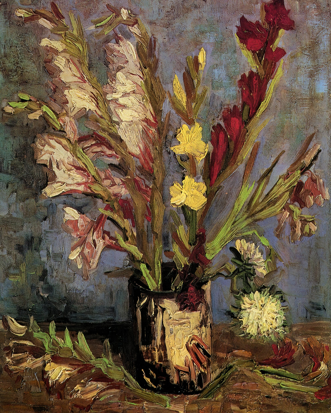 Van Gogh Bedroom Poster: A Journey into the Artist's Intimate Sanctuary - Vase with Gladioli by Vincent van Gogh