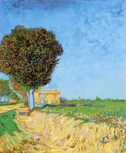 Van Gogh Cherry Blossom Canvas: The Artist's Floral Masterpieces Reimagined - A Lane near Arles by Vincent van Gogh