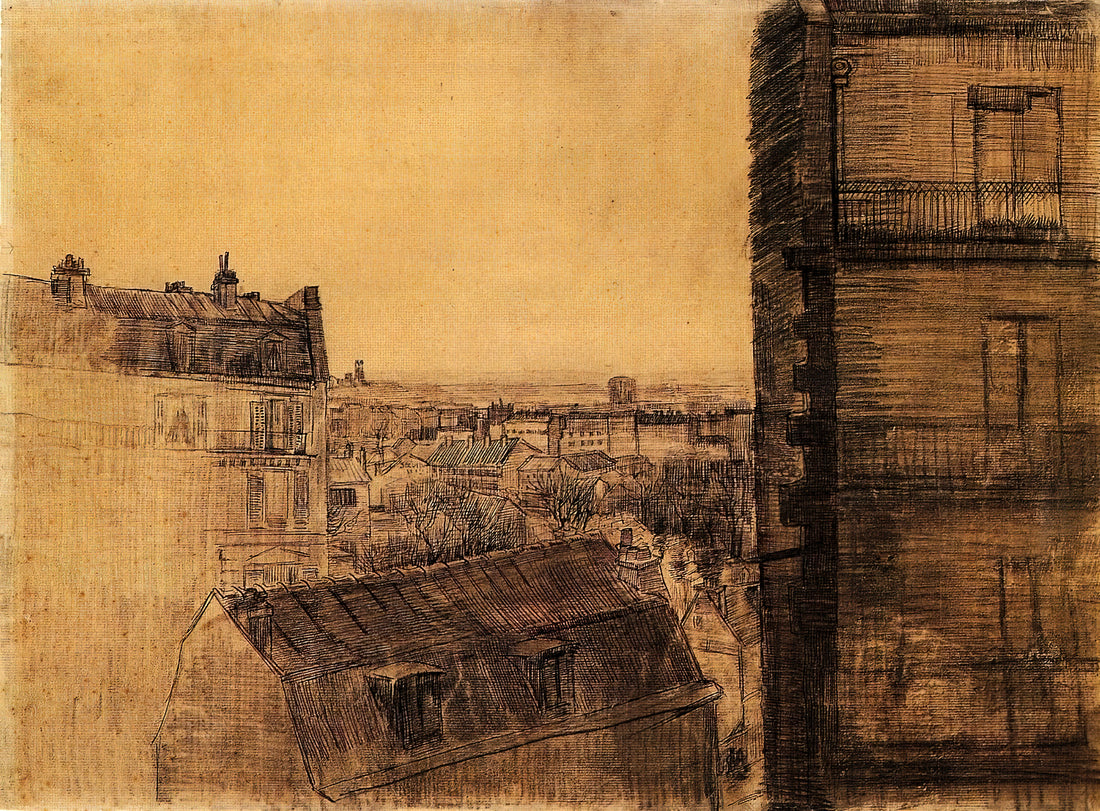 Van Gogh Cottage: The Artist's Humble Abode and Its Enduring Artistic Legacy - View from the Apartment in the Rue Lepic by Vincent van Gogh