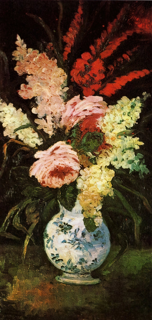 Van Gogh Lithograph for Sale: A Collector's Guide to Authentic Prints - Vase with Gladioli and Lilac by Vincent van Gogh