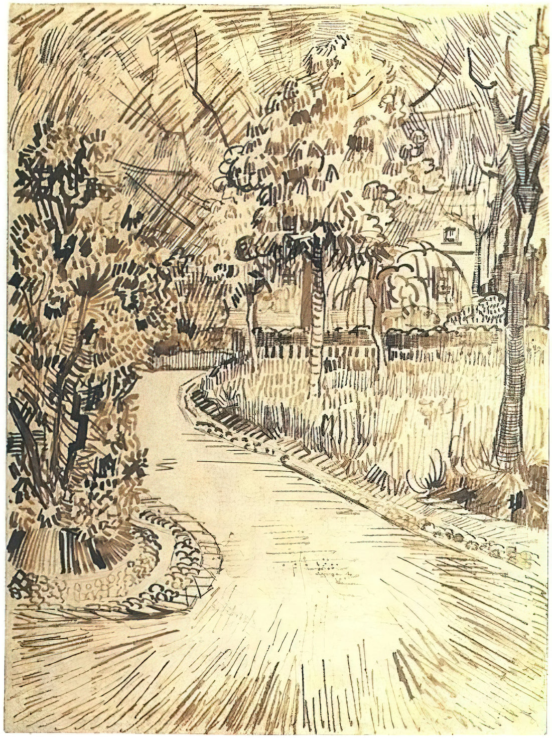 Van Gogh Painting Cost: A Comprehensive Guide to Prices, Value, and Investment - Public Garden with a Corner of the Yellow House by Vincent van Gogh