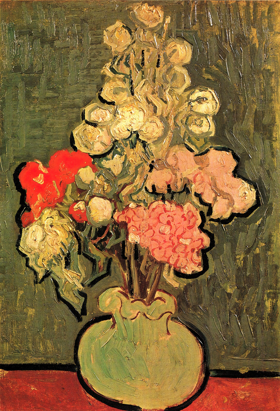 Van Gogh Smoking Skeleton Poster: A Deep Dive into the Artist's Symbolism and Legacy - Still Life Vase with Rose-Mallows by Vincent van Gogh