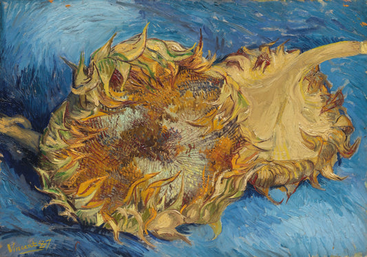 Van Gogh Terrace: The Café Terrace at Night and the Artist's Nocturnal Vision - Still Life with Two Sunflowers by Vincent van Gogh