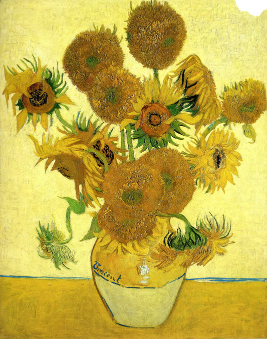 Van Gogh Wall Art: A Curator's Guide to Transforming Your Space with Masterpiece Prints - Still Life - Vase with Fifteen Sunflowers by Vincent van Gogh