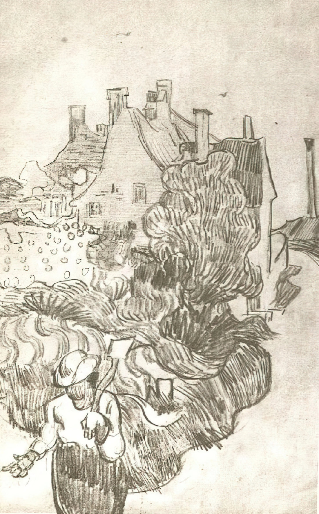 Van Gogh Works: A Curator's Guide to the Artist's Most Significant Paintings and Prints - A House at Auvers by Vincent van Gogh