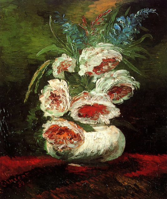 Van Gogh's Eternity's Gate: The Final Masterpiece and Its Enduring Legacy - Vase with Peonies by Vincent van Gogh