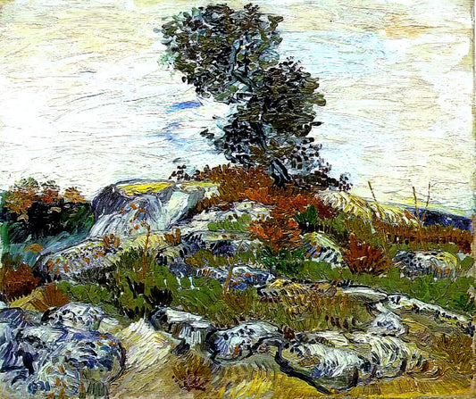 Van Gogh's Japanese Collection: How Ukiyo-e Prints Transformed a Master's Vision - The Rocks with Oak tree by Vincent van Gogh