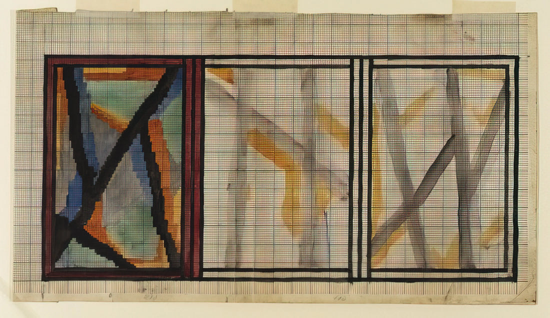 Vanessa Bell Print: Exploring the Modernist Vision of Bloomsbury's Pioneering Artist - PRELIMINARY DESIGN FOR LADY HAMILTON RUG 1914 by Vanessa Bell