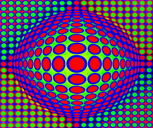 Vasarely Zebra Print: The Optical Art Masterpiece That Defined a Movement - Vega 200 - 1968 by Victor Vasarely