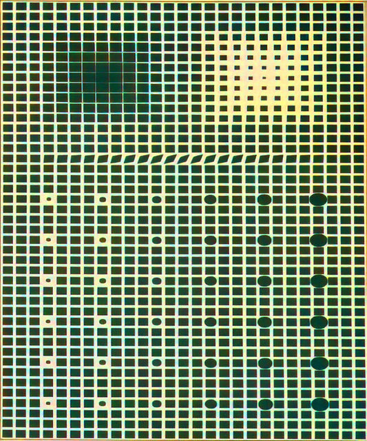 Victor Vasarely Framed Canvas Print: The Ultimate Guide to Op Art Masterpieces - Supernovae - 1961 by Victor Vasarely