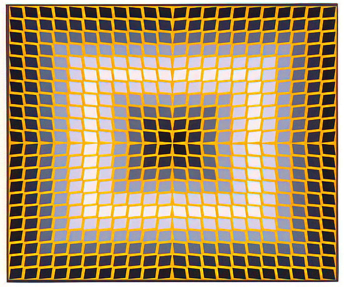 Victor Vasarely Serigrafia: The Master of Op Art and His Revolutionary Screen Prints - Quasar Dia - 1965 by Victor Vasarely