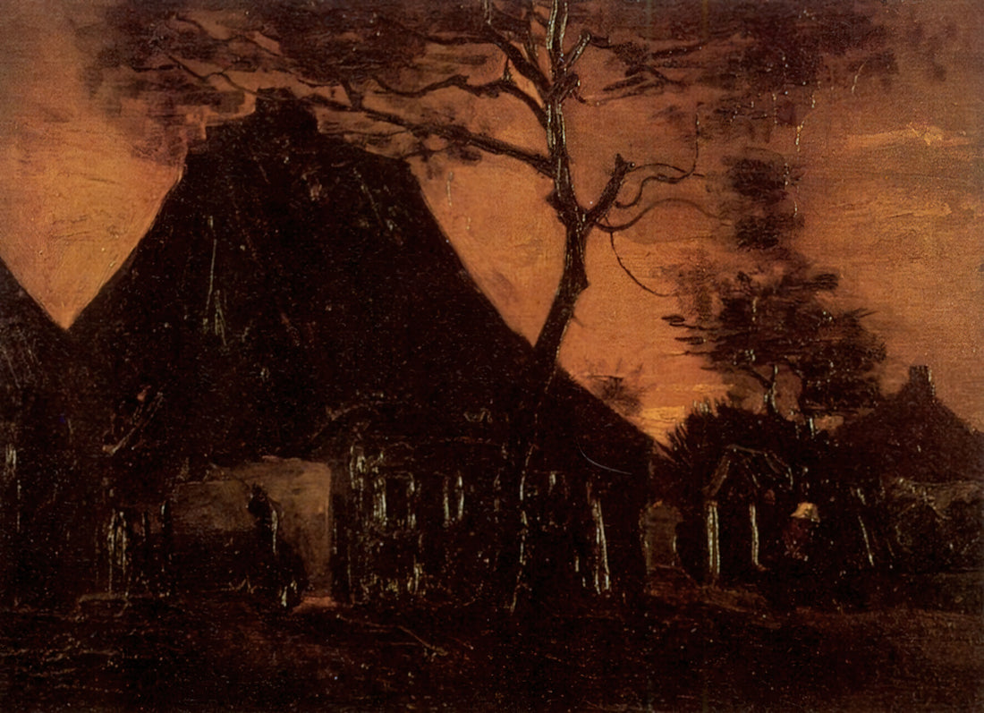 View of Auvers: Vincent van Gogh's Final Masterpiece and Its Enduring Legacy - Cottage with Trees by Vincent van Gogh