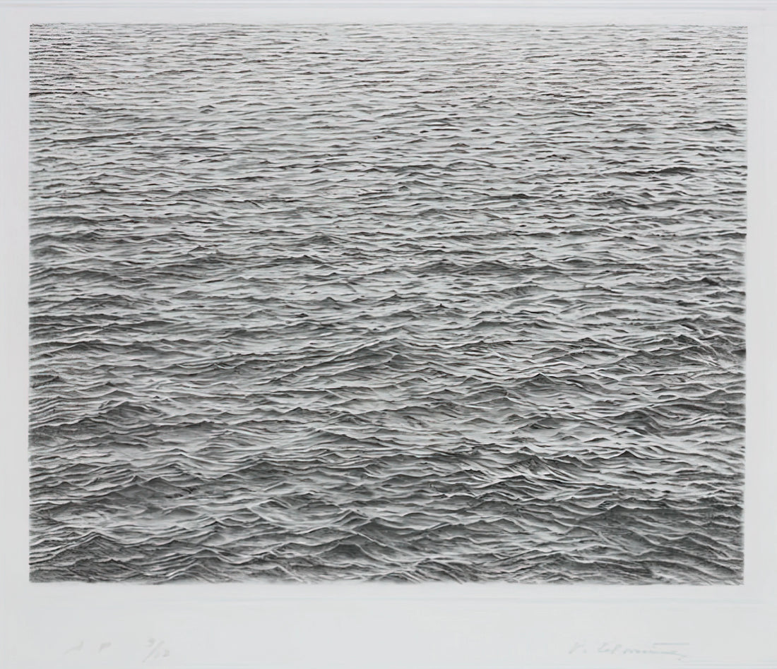 Vija Celmins Prints: The Cosmic Intimacy of the Everyday - DRYPOINT OCEAN SURFACE 1983 by Vija Celmins