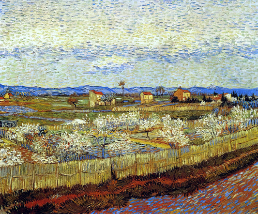 Vincent van Gogh 360: A Complete Immersion Into the Artist's Vision, Technique, and Legacy - Peach Trees in Blossom by Vincent van Gogh