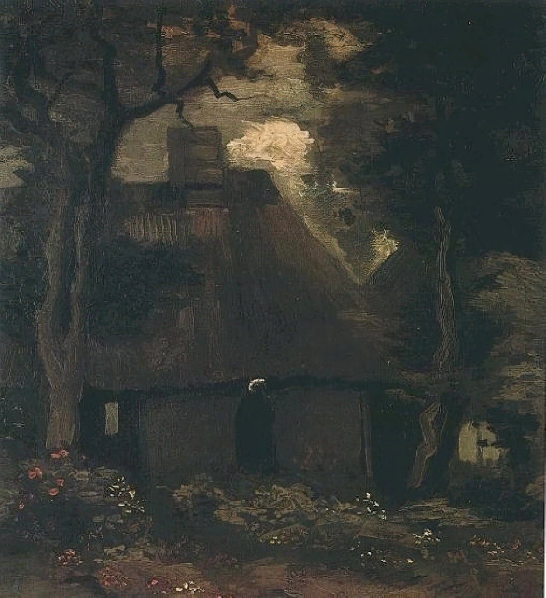 Vincent van Gogh Art Prints for Sale: A Curator's Guide to Owning Museum-Quality Masterpieces - Cottage with Trees and Peasant Woman by Vincent van Gogh