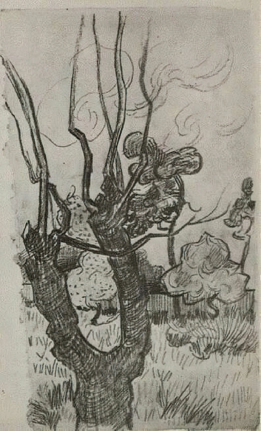 Vincent van Gogh Art Prints: A Collector's Guide to Museum-Quality Reproductions - A Bare Treetop in the Garden of the Asylum by Vincent van Gogh