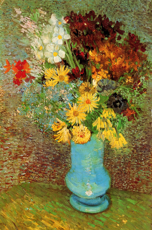 Vincent van Gogh Hoodie: Art Meets Fashion in a Modern Tribute - Vase with Daisies and Anemones by Vincent van Gogh