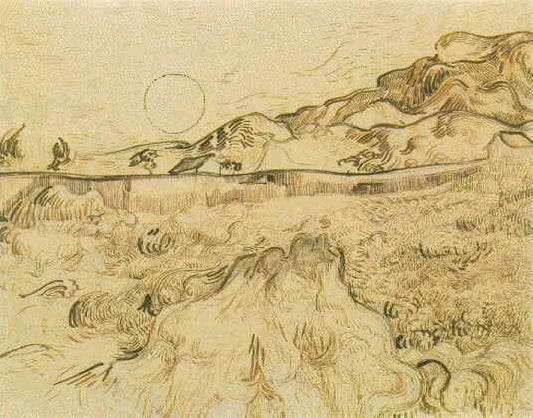 Vincent van Gogh Poster: A Curator's Guide to Owning His Iconic Art - Enclosed Wheat Field with Reaper by Vincent van Gogh
