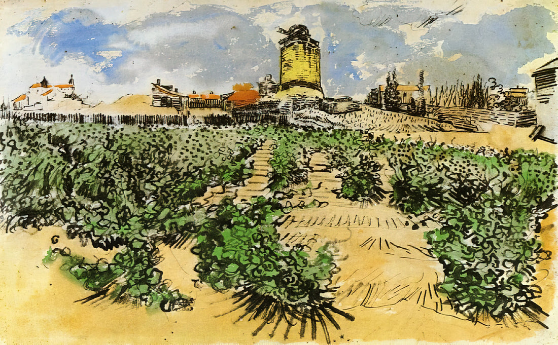 Vincent van Gogh Print: A Curator's Guide to Owning Museum-Quality Art - The Mill of Alphonse Daudet at Fontevieille by Vincent van Gogh