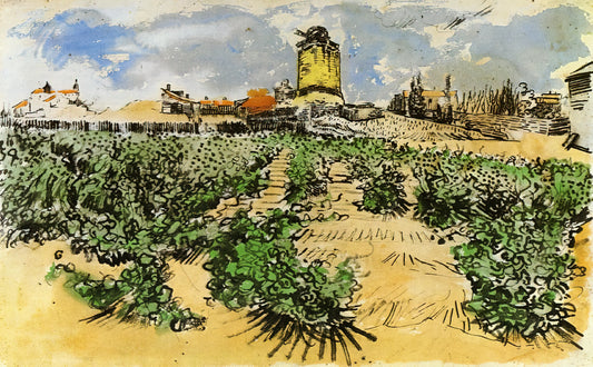 Vincent van Gogh Reproductions: A Curator's Guide to Museum-Quality Art Prints - The Mill of Alphonse Daudet at Fontevieille by Vincent van Gogh