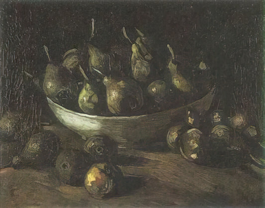 Vincent van Gogh Starry Night Poster: A Curator's Guide to Owning an Icon - Still life with an Earthern bowl and pears by Vincent van Gogh