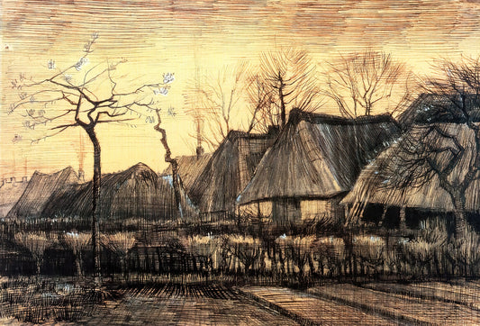 Vincent van Gogh: The Tormented Genius Who Redefined Modern Art - Houses with Thatched Roofs by Vincent van Gogh