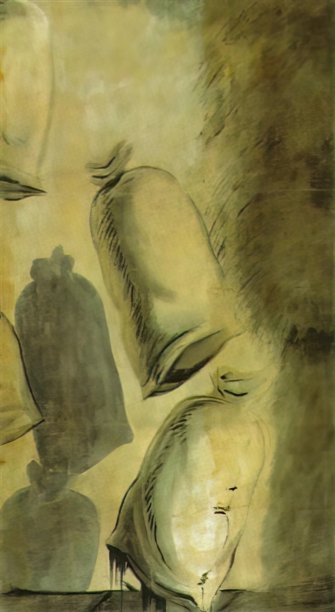 Voluptas Mors Print: Salvador Dalí's Surrealist Vanitas Masterpiece - SET DESIGN FOR THE BALLET LOS SACOS DEL MOLINERO 1 by Salvador Dali