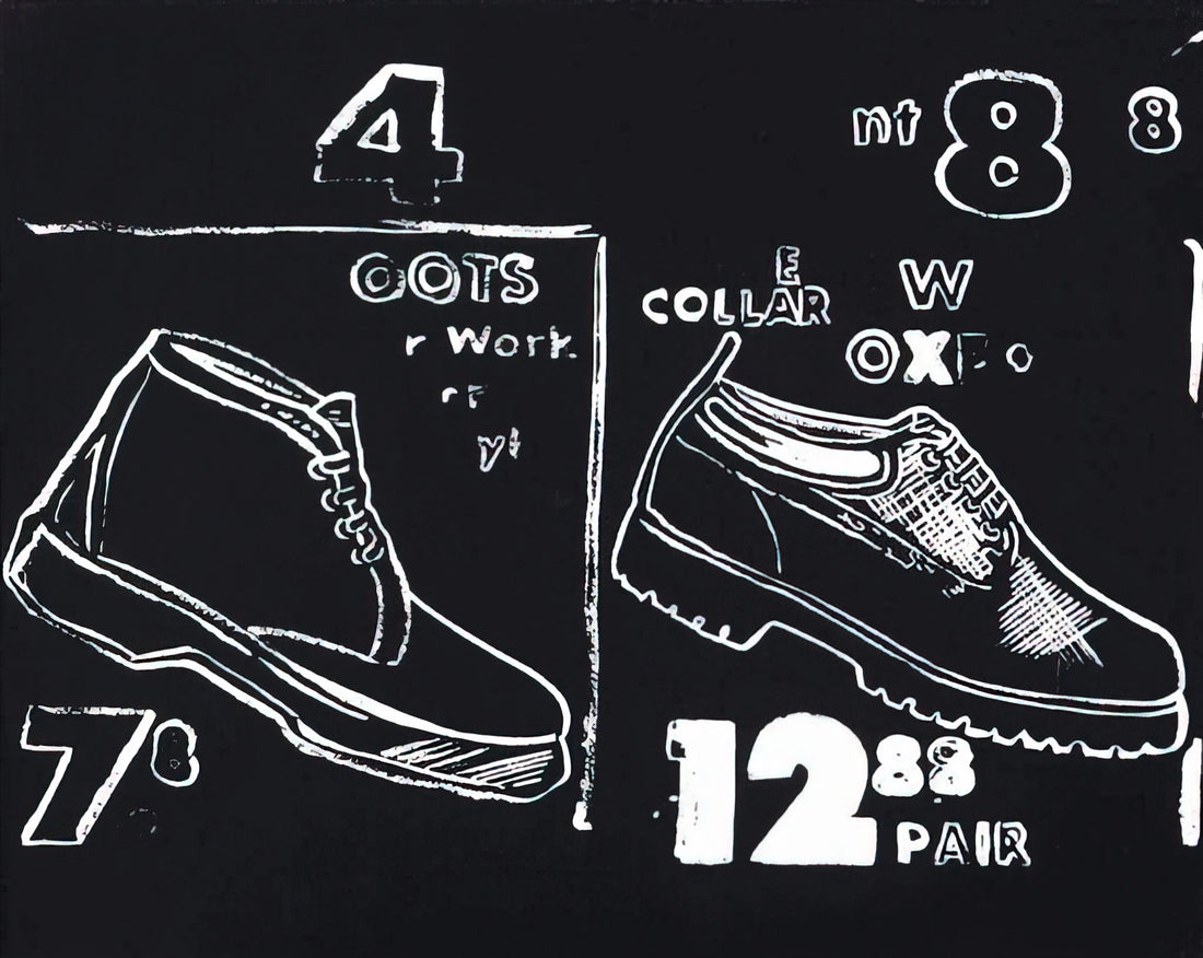 Warhol Queen Elizabeth Print: Royalty Reimagined Through Pop Art - Work Boots by Andy Warhol