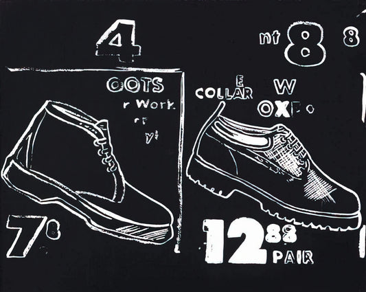 Warhol Queen Elizabeth Print: Royalty Reimagined Through Pop Art - Work Boots by Andy Warhol