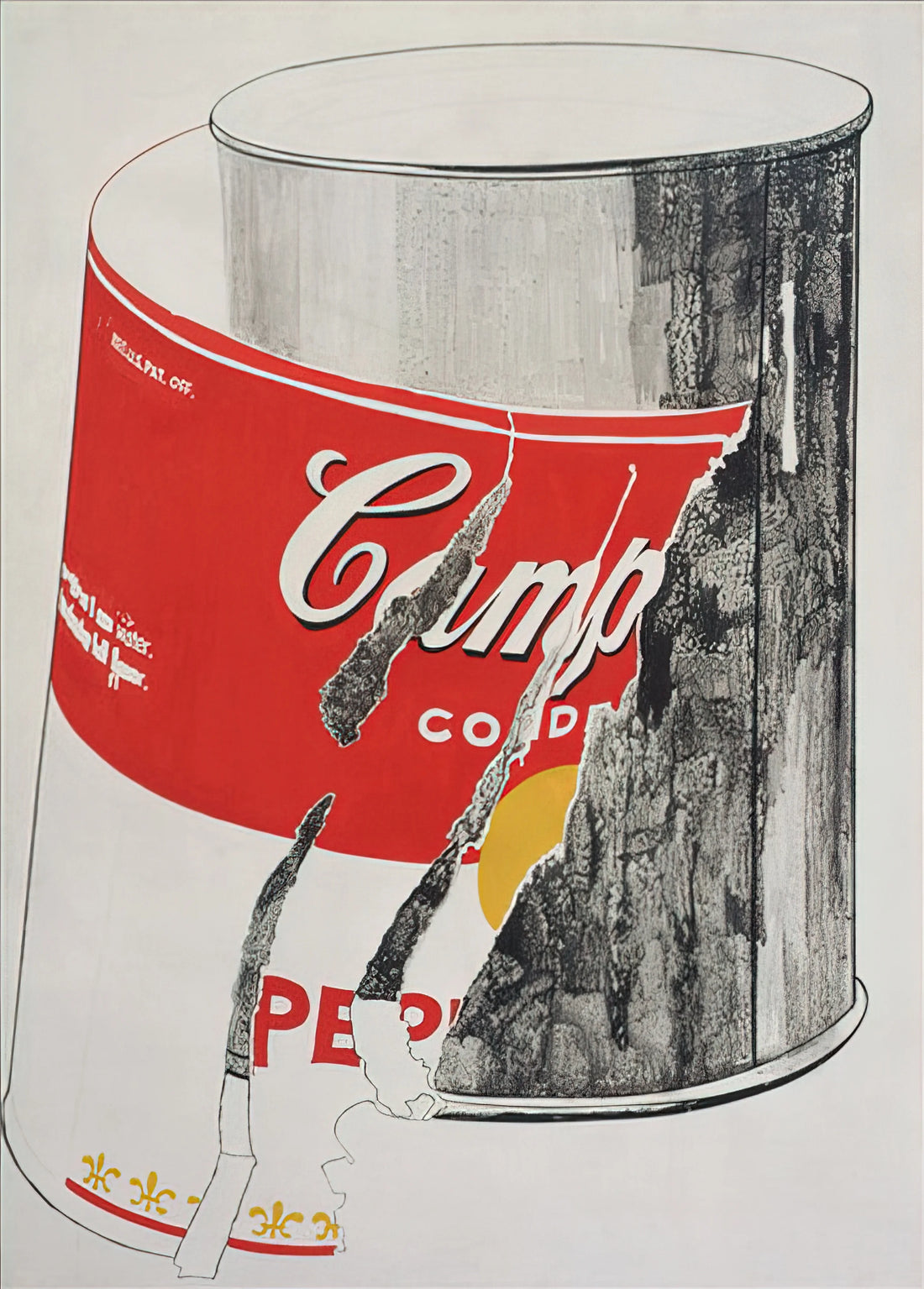 Warhol Signed Prints for Sale: A Collector's Guide to Authenticity and Value - Big Torn Campbell's Soup Can  Pepper Pot  by Andy Warhol