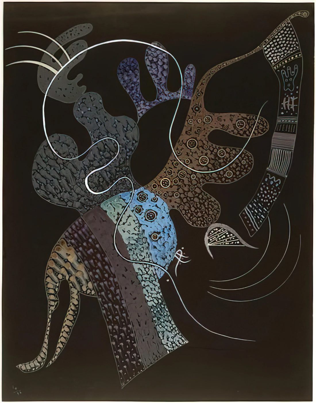 Wassily Kandinsky Art: The Spiritual Revolution in Abstract Painting - WHITE LINE 1936 by Wassily Kandinsky