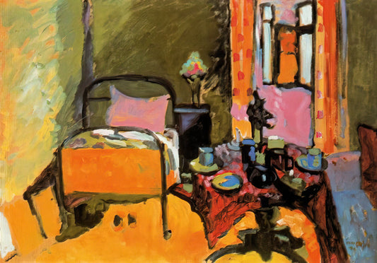 Wassily Kandinsky On White II 1923: A Masterpiece of Abstract Expression - BEDROOM IN AINTMILLERSTRASSE 1909 by Wassily Kandinsky