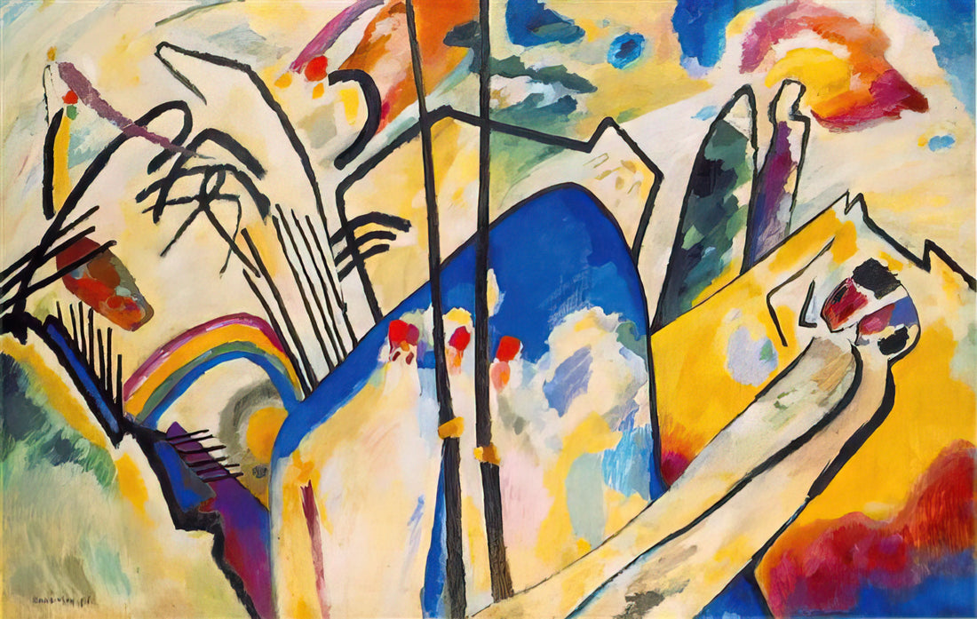 Wassily Kandinsky for Sale: A Guide to Acquiring Museum-Quality Prints - COMPOSITION IV 1911 by Wassily Kandinsky