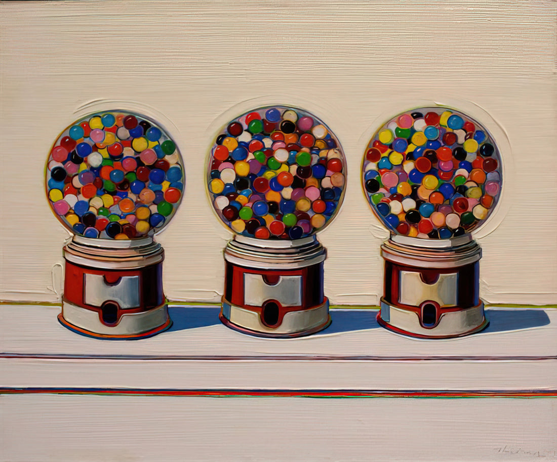Wayne Tebow: A Modern Master of Figurative Realism and Narrative Depth - Three Machines - 1963 by Wayne Thiebaud