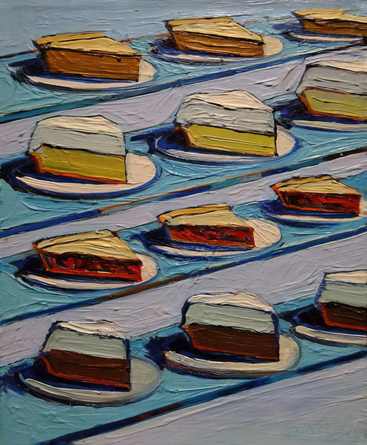 Wayne Thiebaud Exhibition Poster: A Collector's Guide to Iconic Art Prints - Refrigerator Pies - 1962 by Wayne Thiebaud